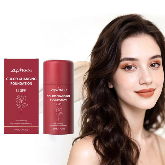 Color Changing Foundation Waterproof Sweatproof Lightweight Deep Hydration Moisturizes Brightening Coverage Concealer Foundation Peaceful Pleasures Health and Wellness