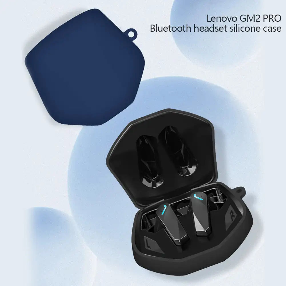 Silicone Case for Lenovo GM2 Pro Earbuds | Shockproof + Carabiner