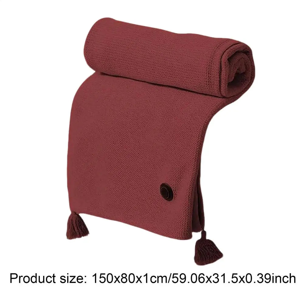 USB Heated Wearable Blanket – Foldable Electric Shawl for Travel