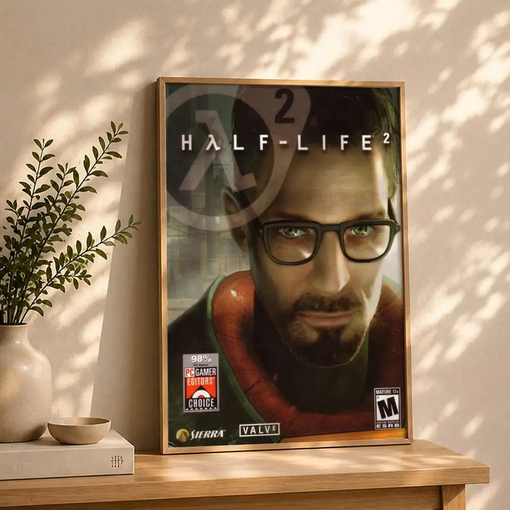 Half-Life 2 HD Self-Adhesive Waterproof Gaming Poster Wall Art Gaming Wall Poster Peaceful Pleasures Health and Wellness White13 40X50cmNoframe