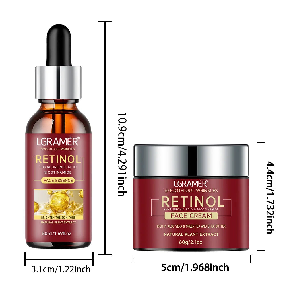 Retinol Serum Combo Face Cream Lifting Firming Repairing Moisturizing Nourishing Cream Brightening Skin Younger Face Skin Care Peaceful Pleasures Health and Wellness