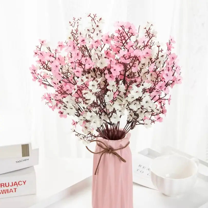Silk Artificial Plum Blossom Bouquet | Wedding & Home Decor