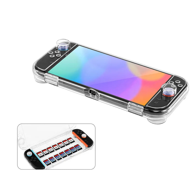 For Switch 2 Storage Case With Lid Transparent Shockproof Protective Box For Switch 2 Console With Built-In Game Card Slots Peaceful Pleasures Health and Wellness