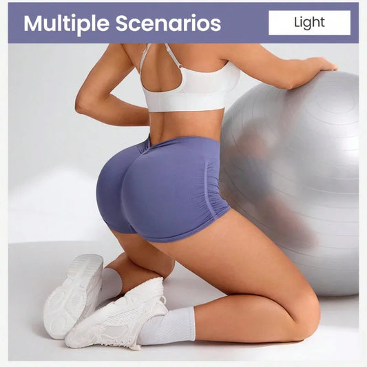 Women's Seamless Hip-Enhancing Yoga Shorts | Moisture-Wicking Yoga Athletic Shorts Peaceful Pleasures Health and Wellness