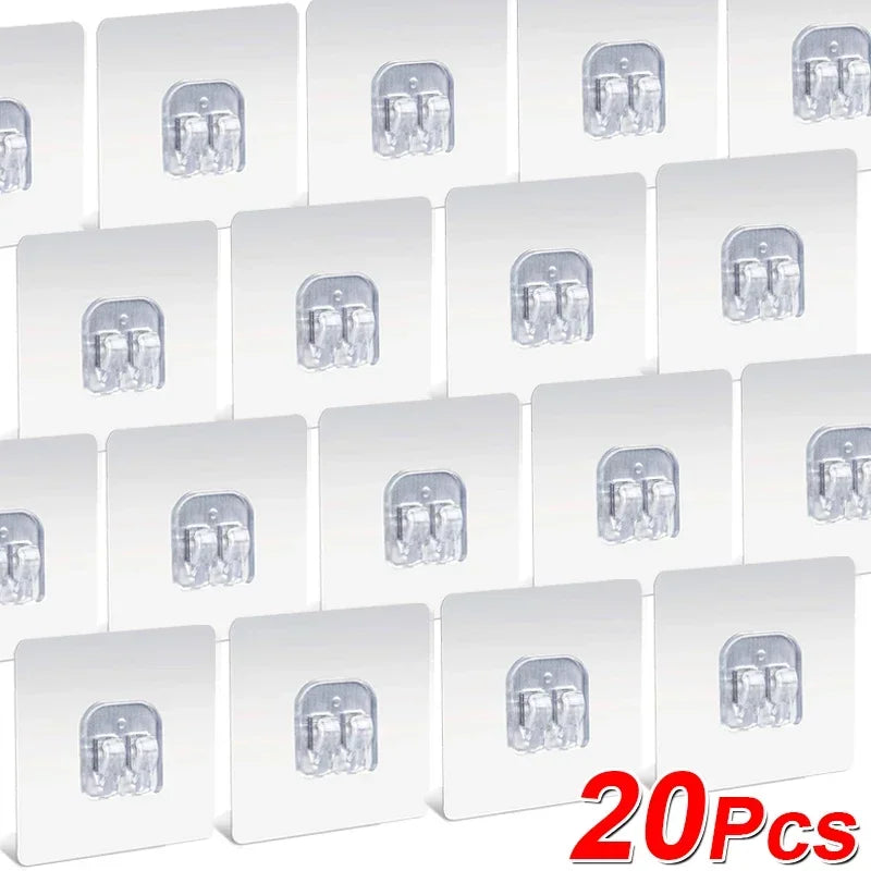 Seamless Adhesive Hooks Transparent Home Acrylic Strong Self Adhesive Hooks Bathroom Kitchen Claw Buckle Hanger Wall 2030 Peaceful Pleasures Health and Wellness