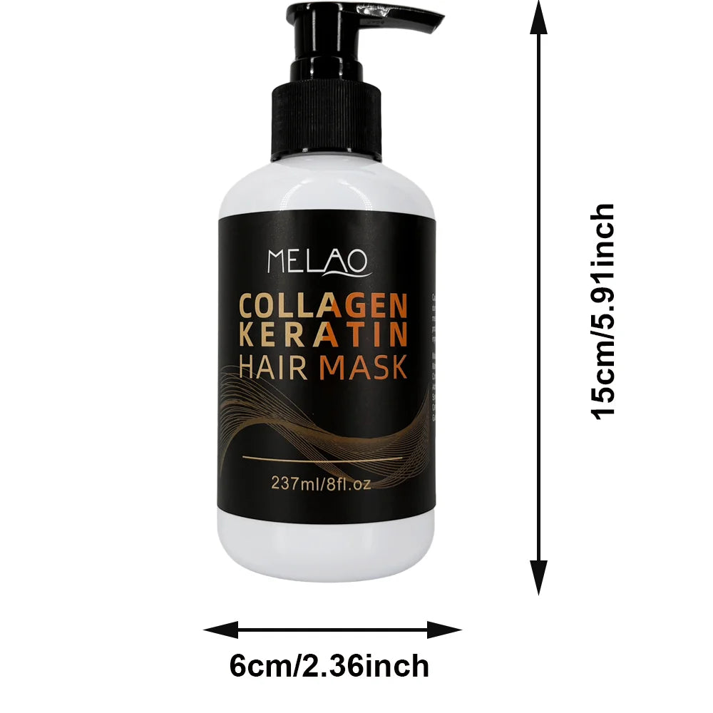 MELAO Collagen & Keratin Hair Mask – Repair & Shine 237ml
