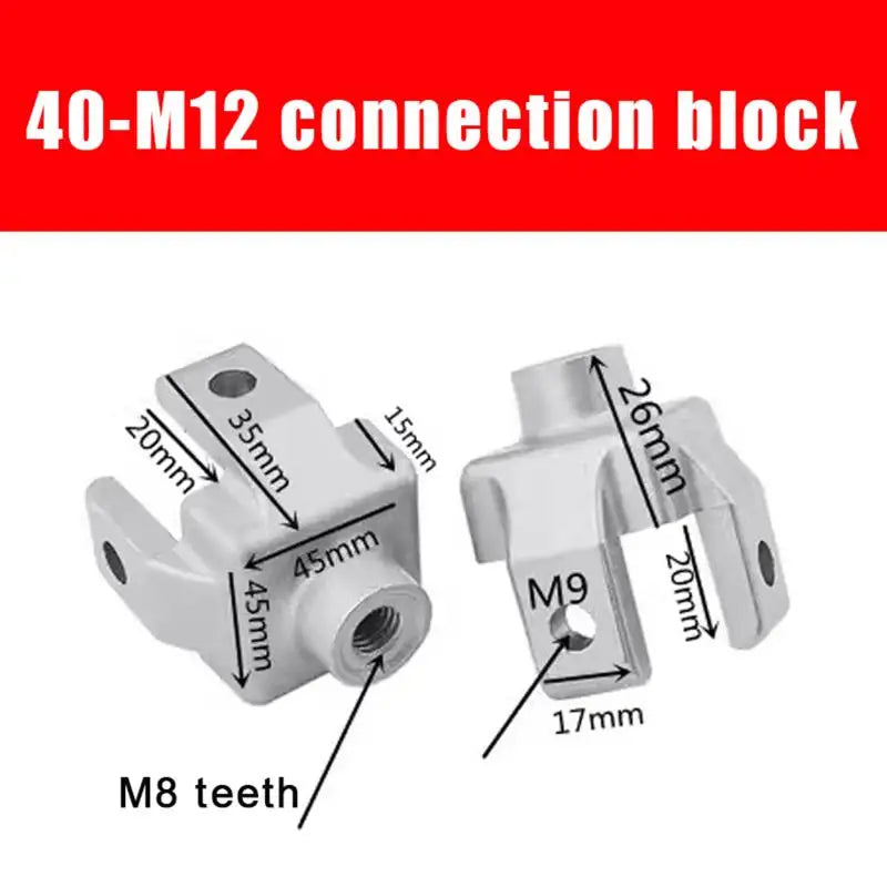 Aluminum Caster Bracket for 3030 4040 4545 Profile M8 M10 M12