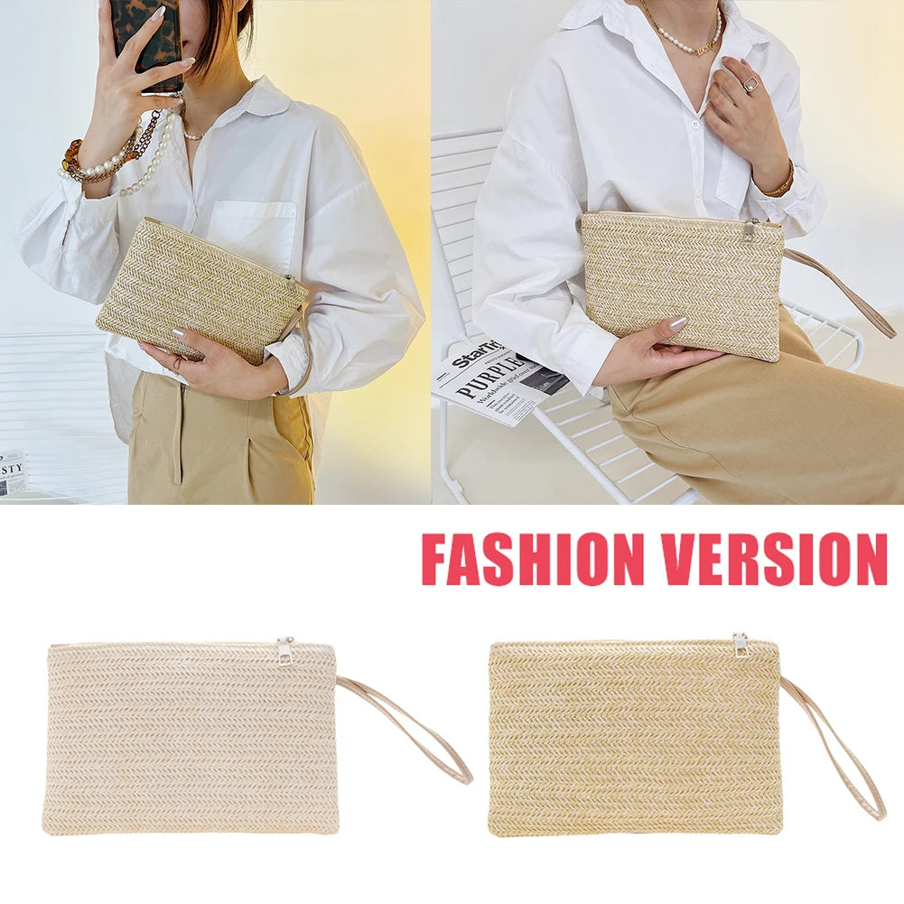 Bohemian Woven Clutch Wristlet Bag | Women's Beach Purse Peaceful Pleasures Health and Wellness