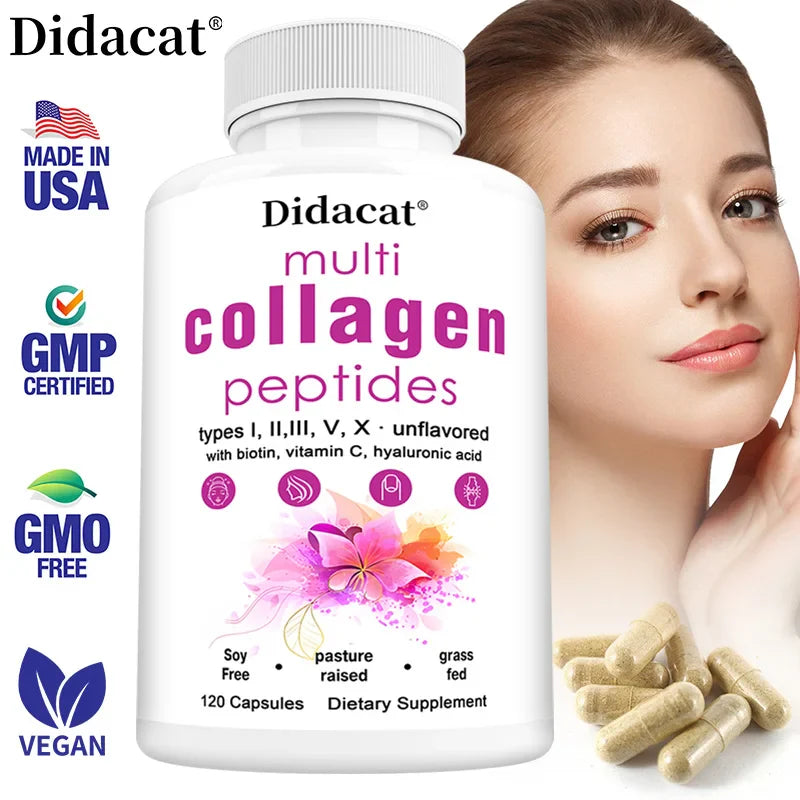 Multi-Collagen Peptides – Skin, Hair, Nail & Joint Supplement