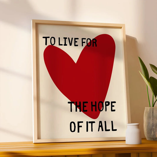 "Love To Live For The Hope Of It" Quote Canvas Wall Art Canvas Wall Art Print Peaceful Pleasures Health and Wellness