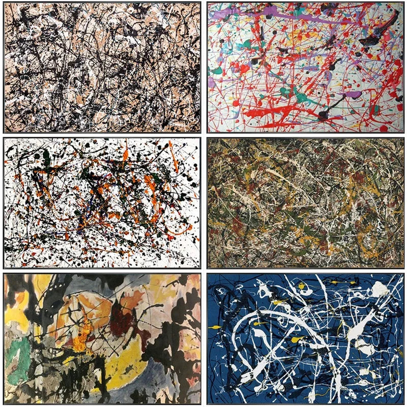 Jackson Pollock Abstract Canvas Wall Art Print | Home Decor Canvas Wall Art Peaceful Pleasures Health and Wellness