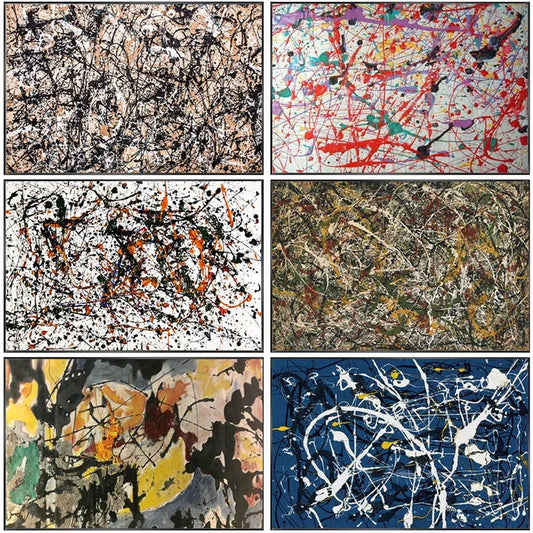 Jackson Pollock Abstract Canvas Wall Art Print | Home Decor Canvas Wall Art Peaceful Pleasures Health and Wellness