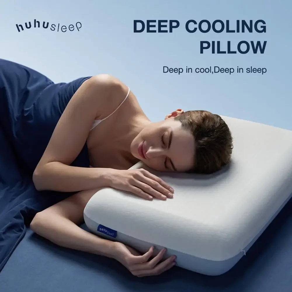5-Inch Cooling Memory Foam Pillow for Side and Back Sleepers, Breathable with Cool Case, 16x24x5 Inches Peaceful Pleasures Health and Wellness