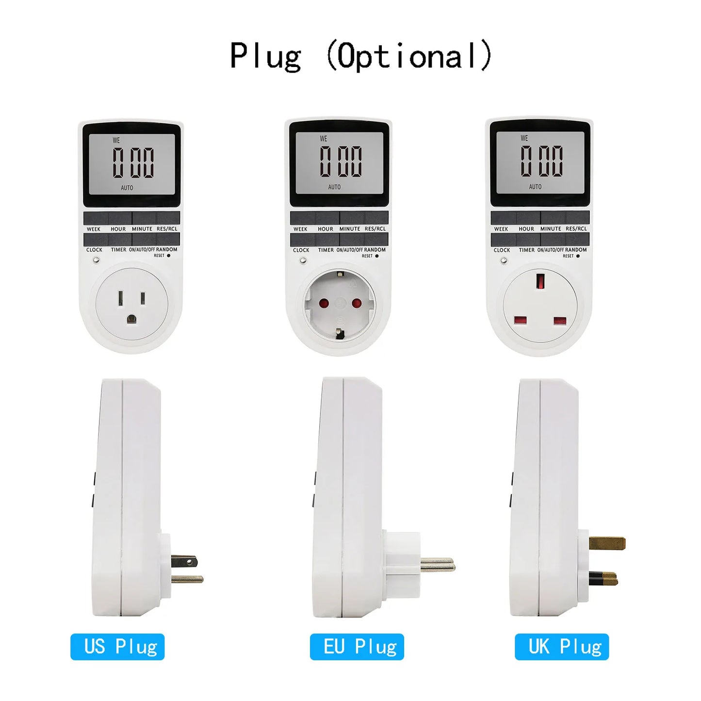 Digital Timer Switch Socket Digital Electronic Timer Switch LCD Display Plug in Programmable Time Switch Energy Peaceful Pleasures Health and Wellness