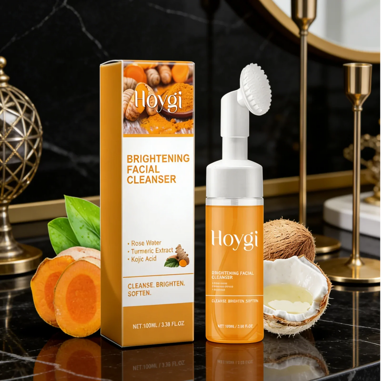 Hoygi Turmeric Foaming Facial Cleanser – Brightening Oil Control