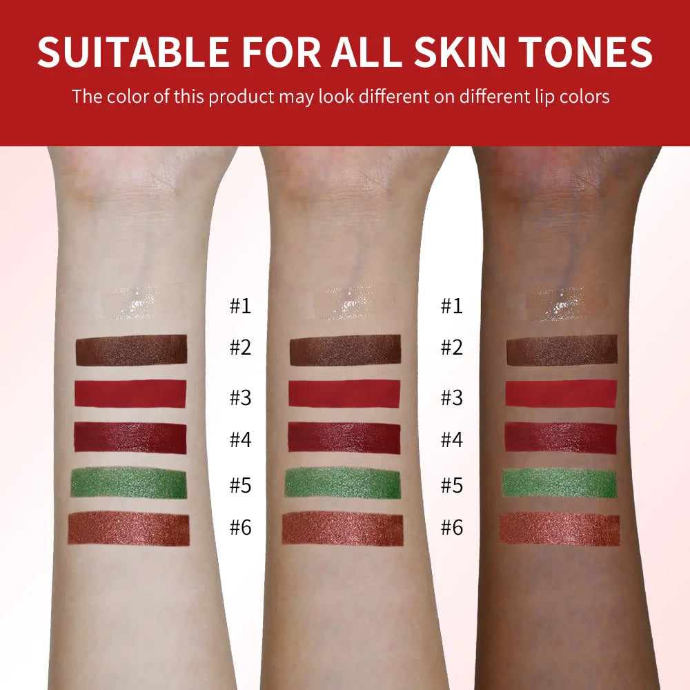 Christmas Colorful Lip Gloss Jelly Tint for Lips Lip Glow Oil Long Lasting Lip Inks Lipgloss Women's Gloss Ink Clear Makeup Gift Peaceful Pleasures Health and Wellness