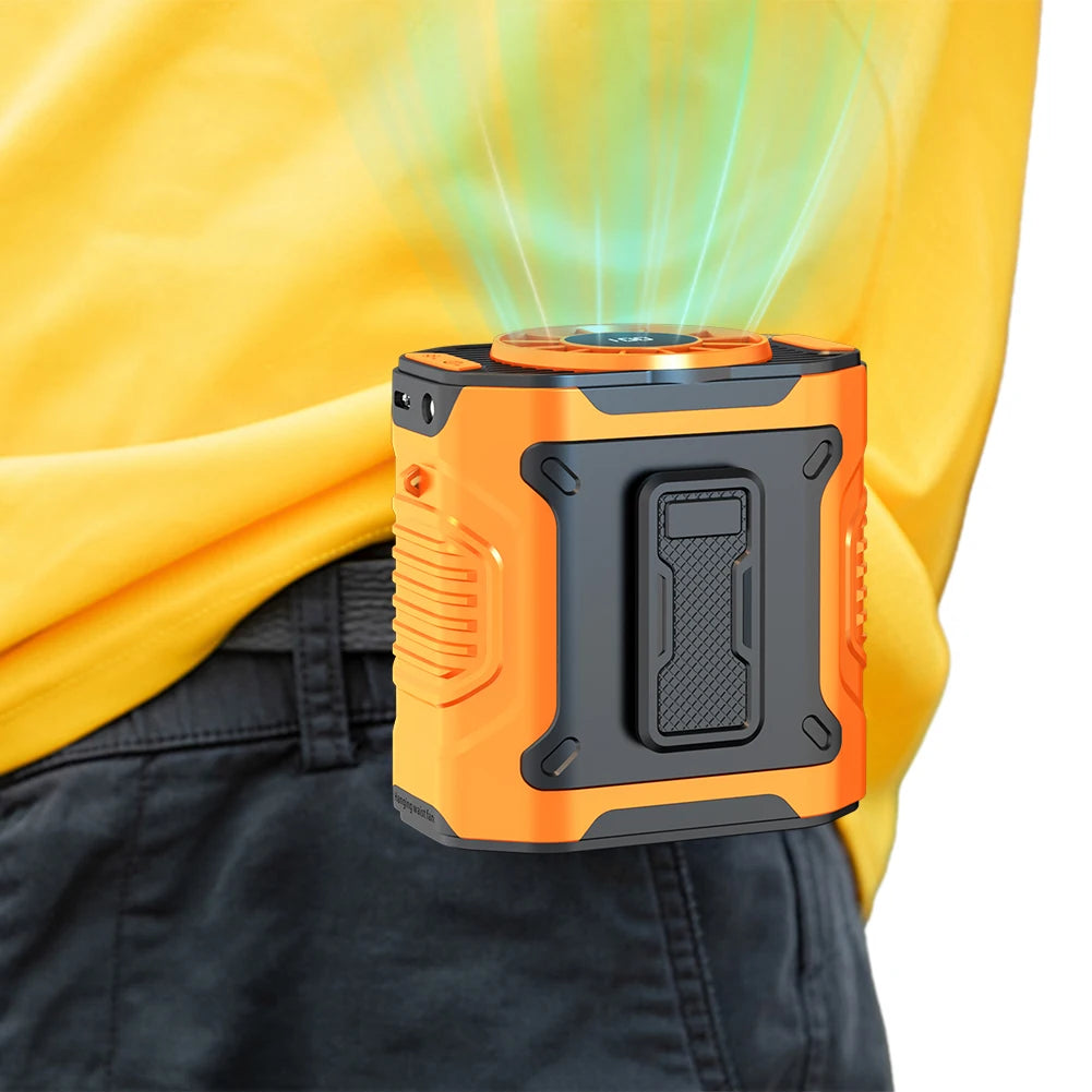Wearable Waist Fan – 3600mAh USB Rechargeable with Flashlight Peaceful Pleasures Health and Wellness