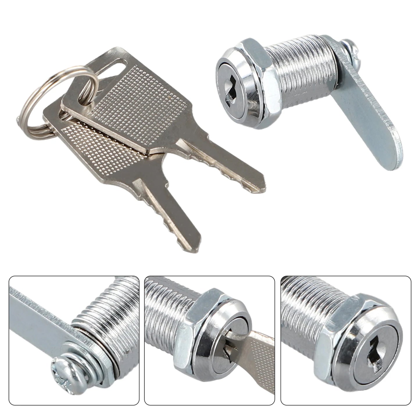 Aluminum Alloy Drawer Lock Cabinet Mailbox Filing Furniture Key