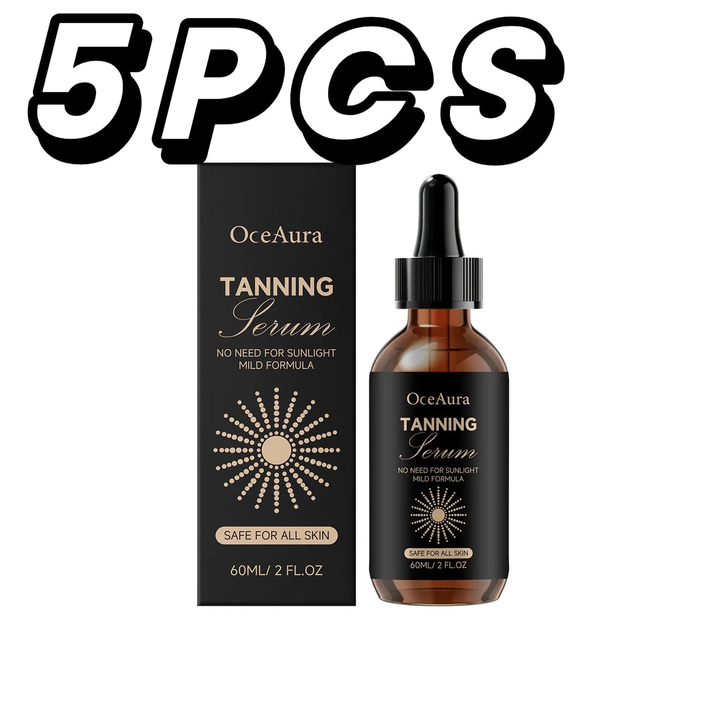 OceAura Self Tanning Drops | Sunless Bronze Glow Serum 60ml
