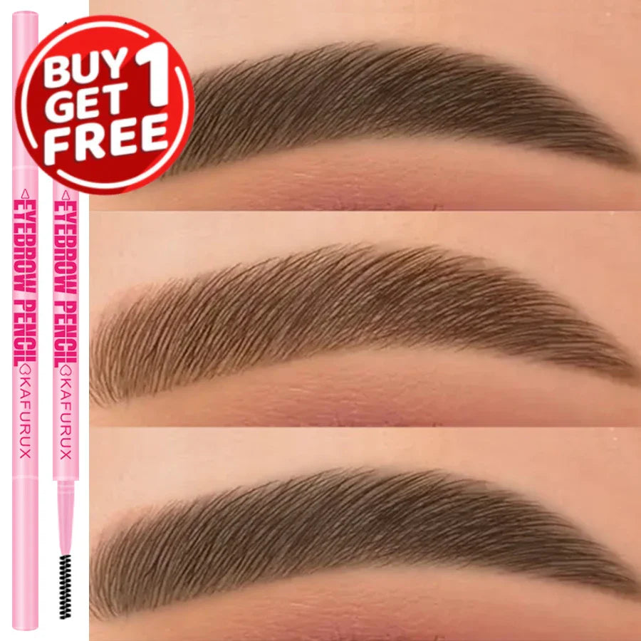 KAFURUX 6-Color Ultra-Fine Waterproof Eyebrow Pencil & Brush