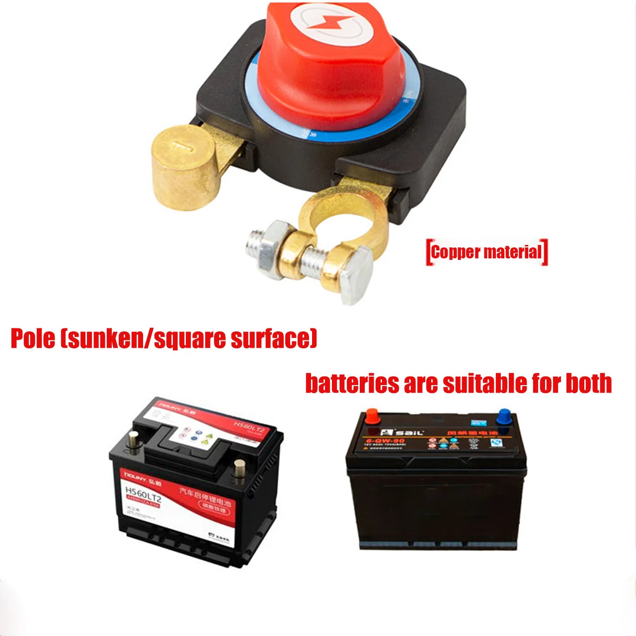 Car Battery Disconnect Switch | Copper Circuit Breaker 12V-24V