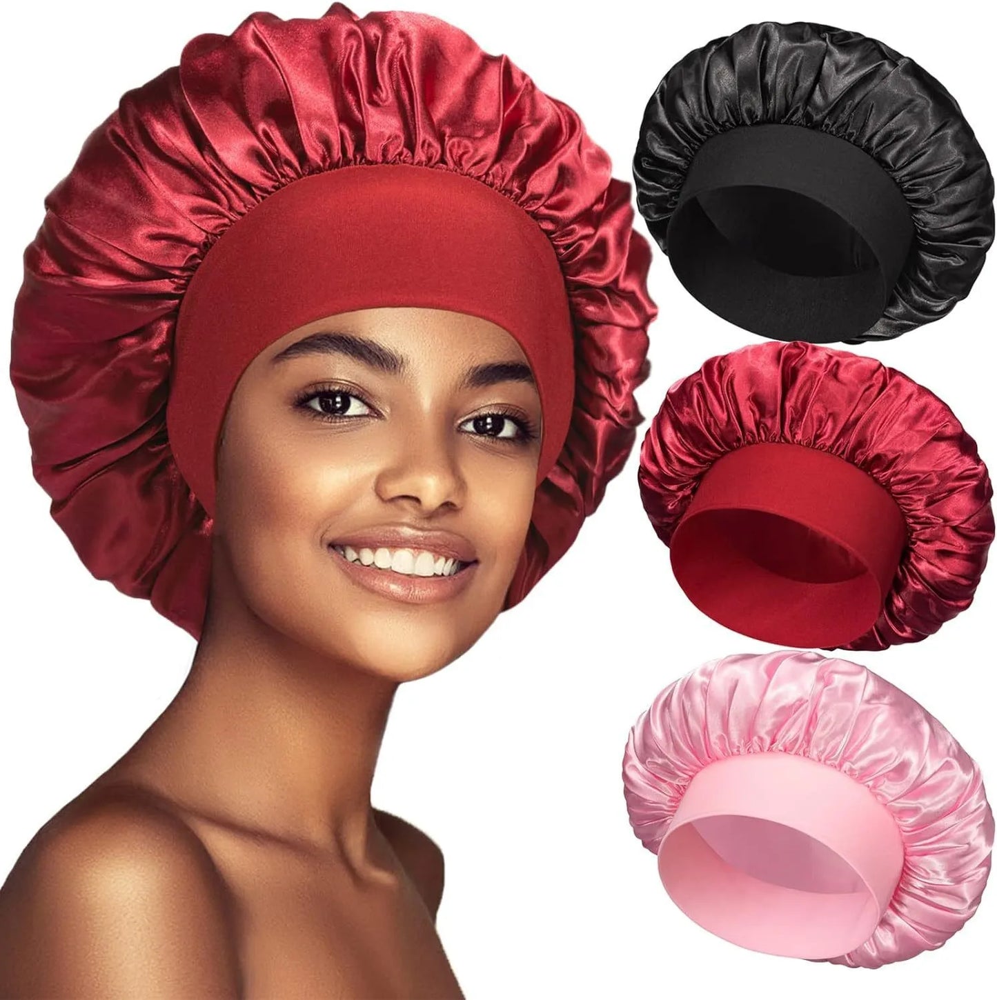 Satin Sleep Cap – Anti-Frizz Hair Protection Night Hat