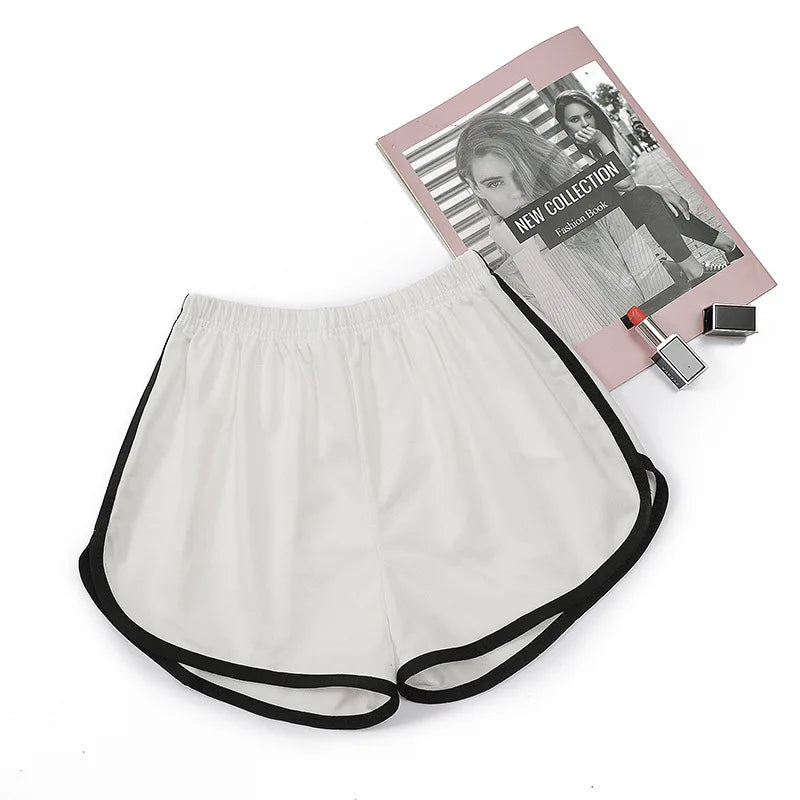 New summer minimalist shorts for women's home yoga beach pants, casual women's sports pants, indoor and outdoor Peaceful Pleasures Health and Wellness White L