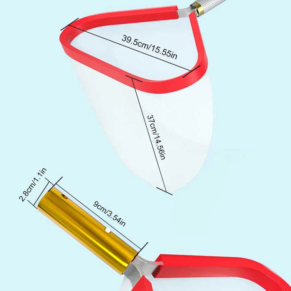 Pool Skimmer Net with Deep Mesh Bag & Aluminum Handle Peaceful Pleasures Health and Wellness