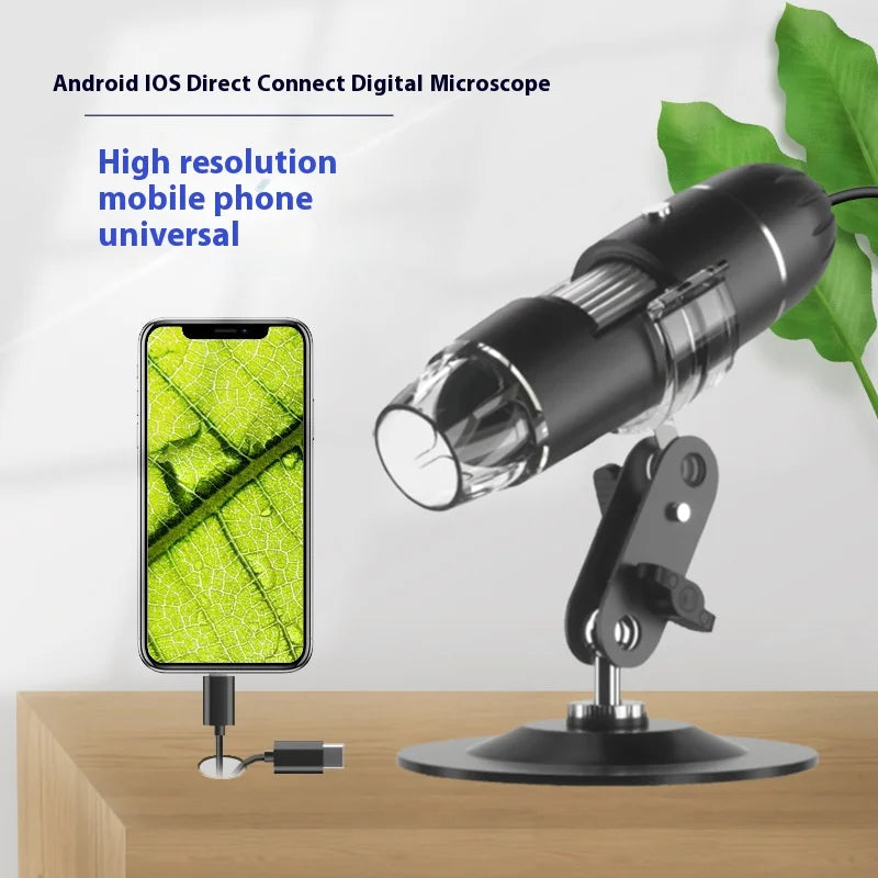 1600X Apple Android Phone Direct Connection Digital Microscope Handheld Industrial Beauty Electronic Magnifier Peaceful Pleasures Health and Wellness