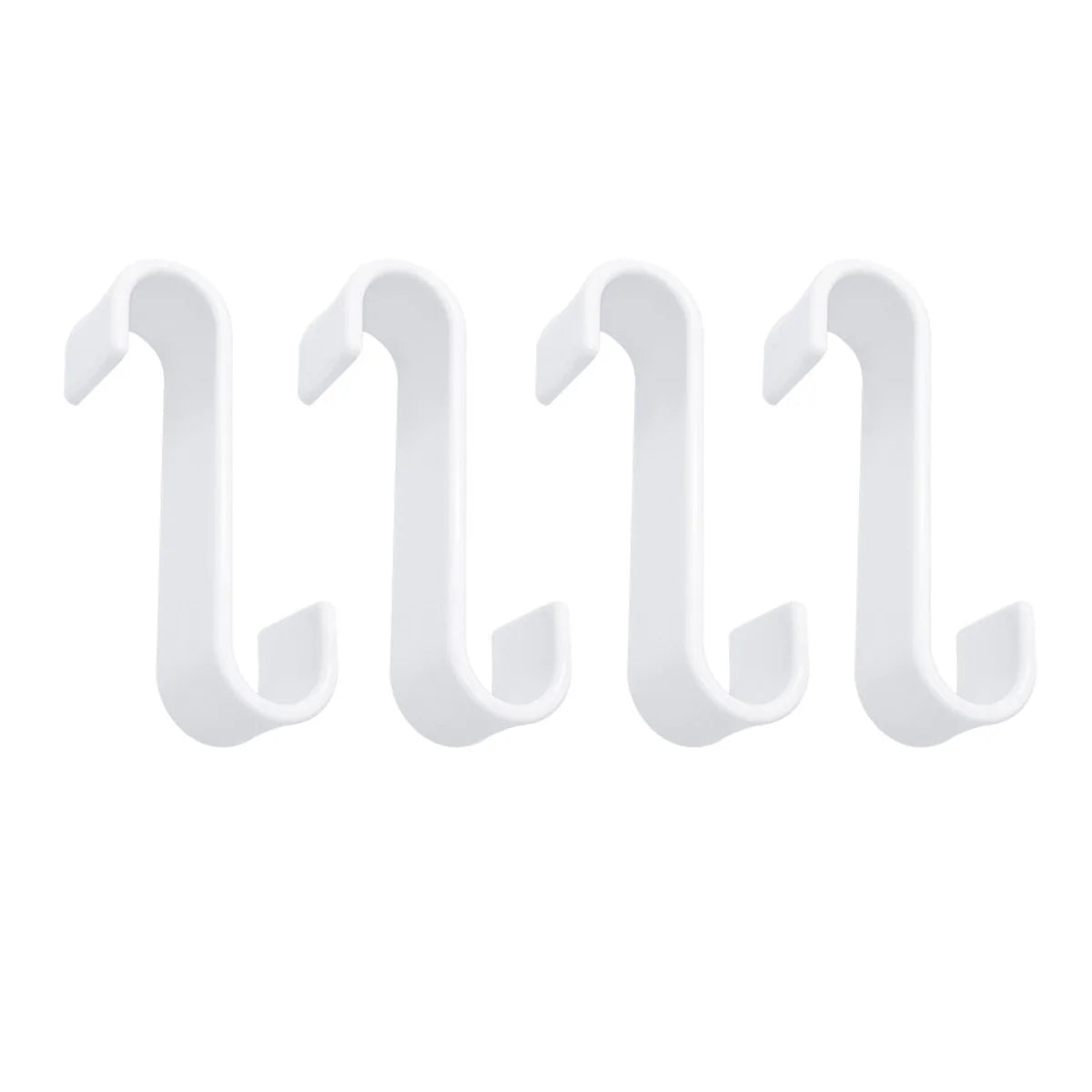 1PCS/4PCS New S-Shape Hooks Hanging Hook for Clothes Bags Towels Home Kitchen Bathroom Storage Rack Holders Hat Storage Hook Peaceful Pleasures Health and Wellness White 4 pieces
