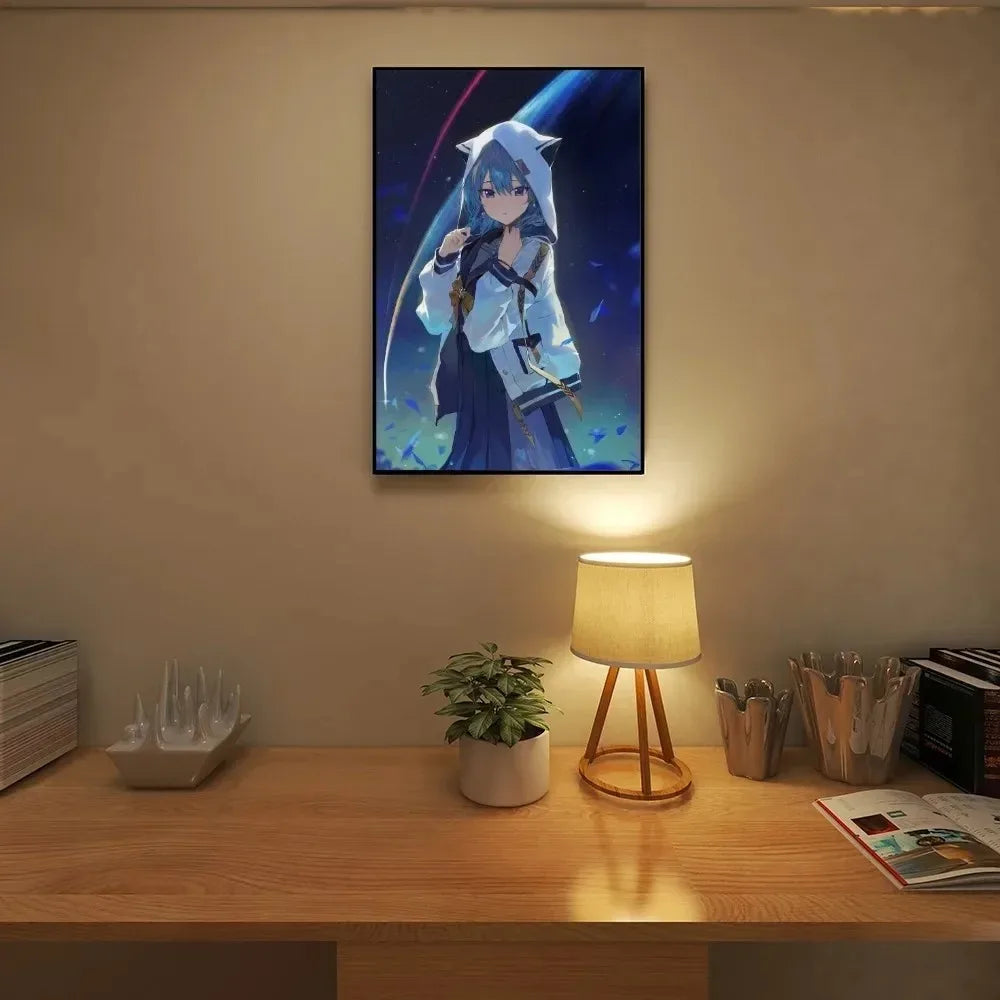 Hoshimachi Suisei Hololive Anime Canvas Wall Art Poster