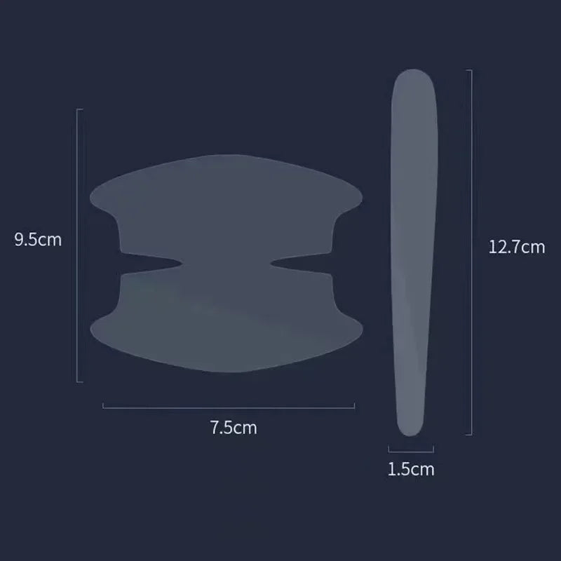 8PCS Universal Car Door Handle Bowl Scratch Protective Stickers Transparent Car Handle Anti-collision Protection Strip Peaceful Pleasures Health and Wellness