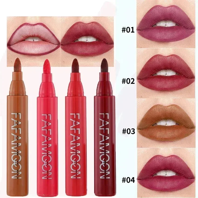 Matte Lip Stain Marker Pen – Waterproof & Long-Lasting Color