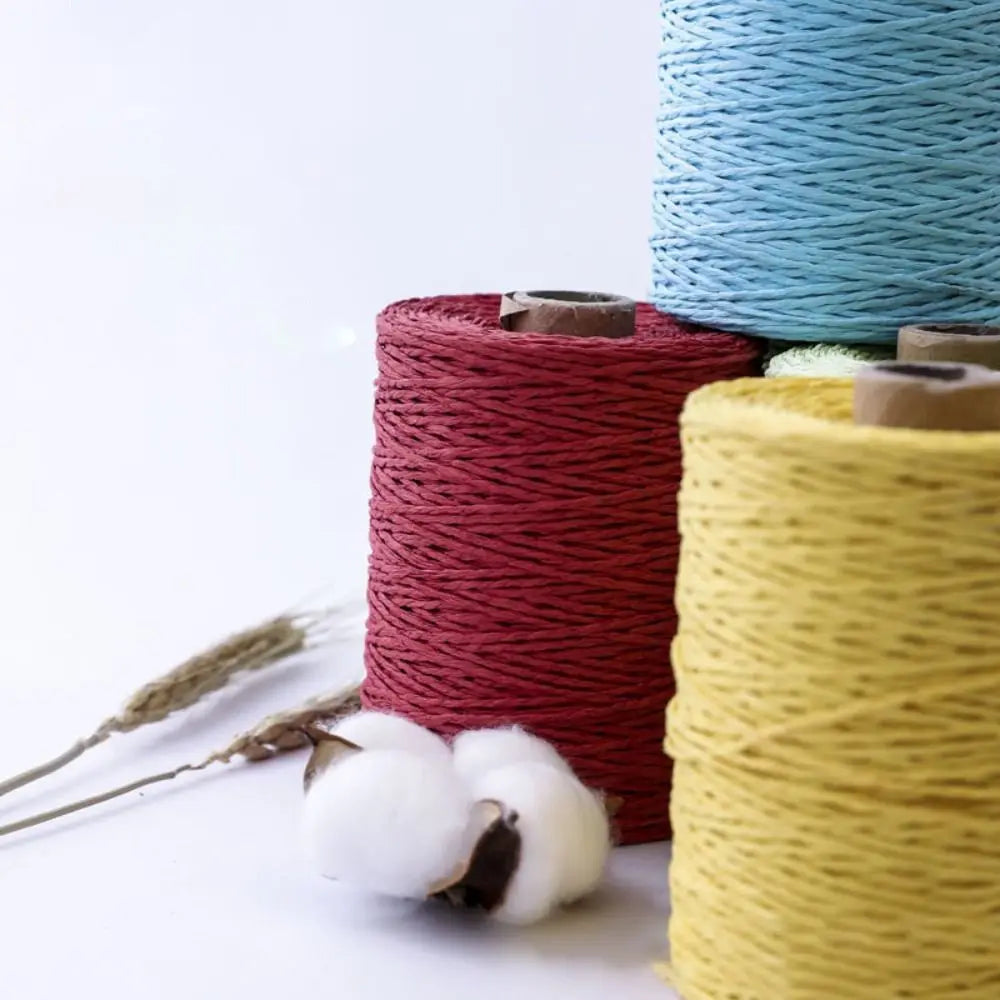 Raffia Straw Yarn 280–300m | DIY Crochet Knitting Thread