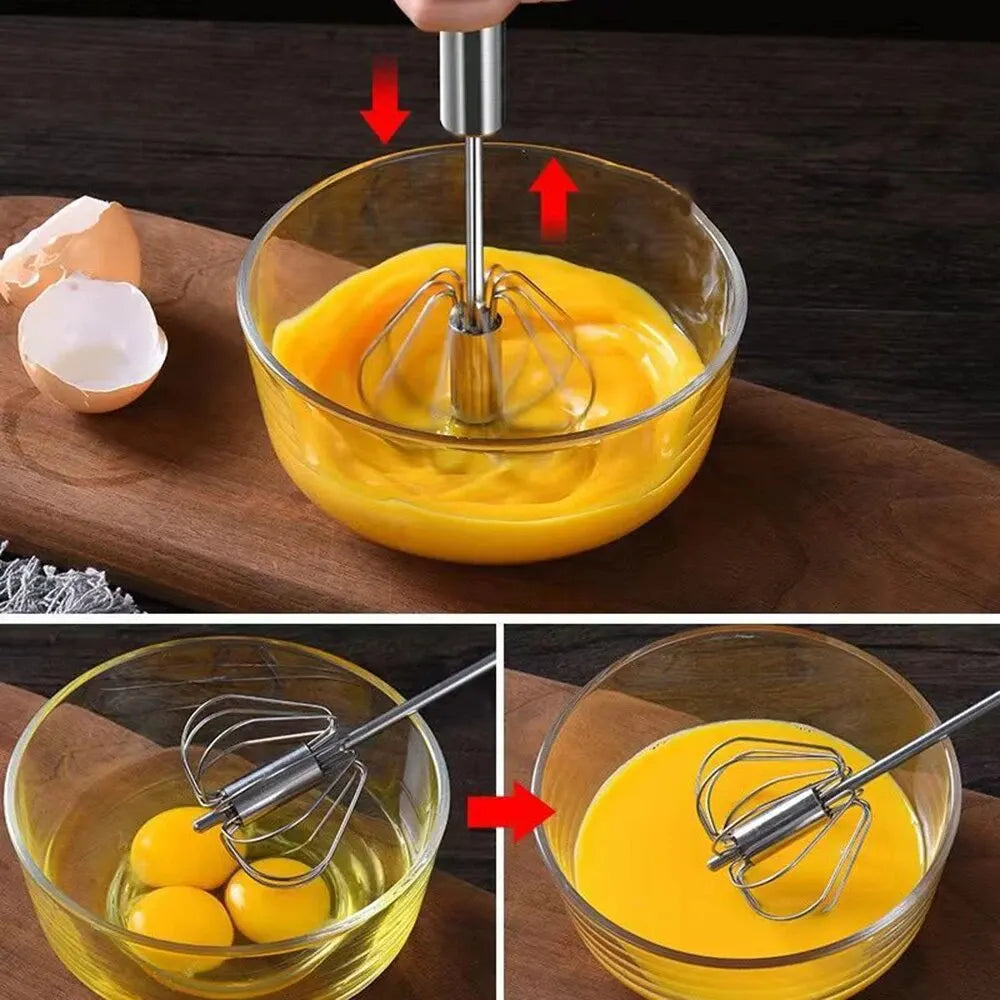 Semi Automatic Egg Beater Rotating Cream Egg Mixer Household Manual Egg Beater Baking Tool Kitchen Tools Peaceful Pleasures Health and Wellness