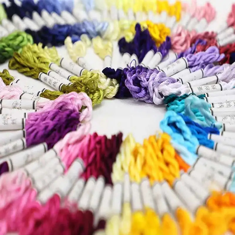 Suzhou Silk Embroidery Thread Set | 30–500 Skeins DIY Craft