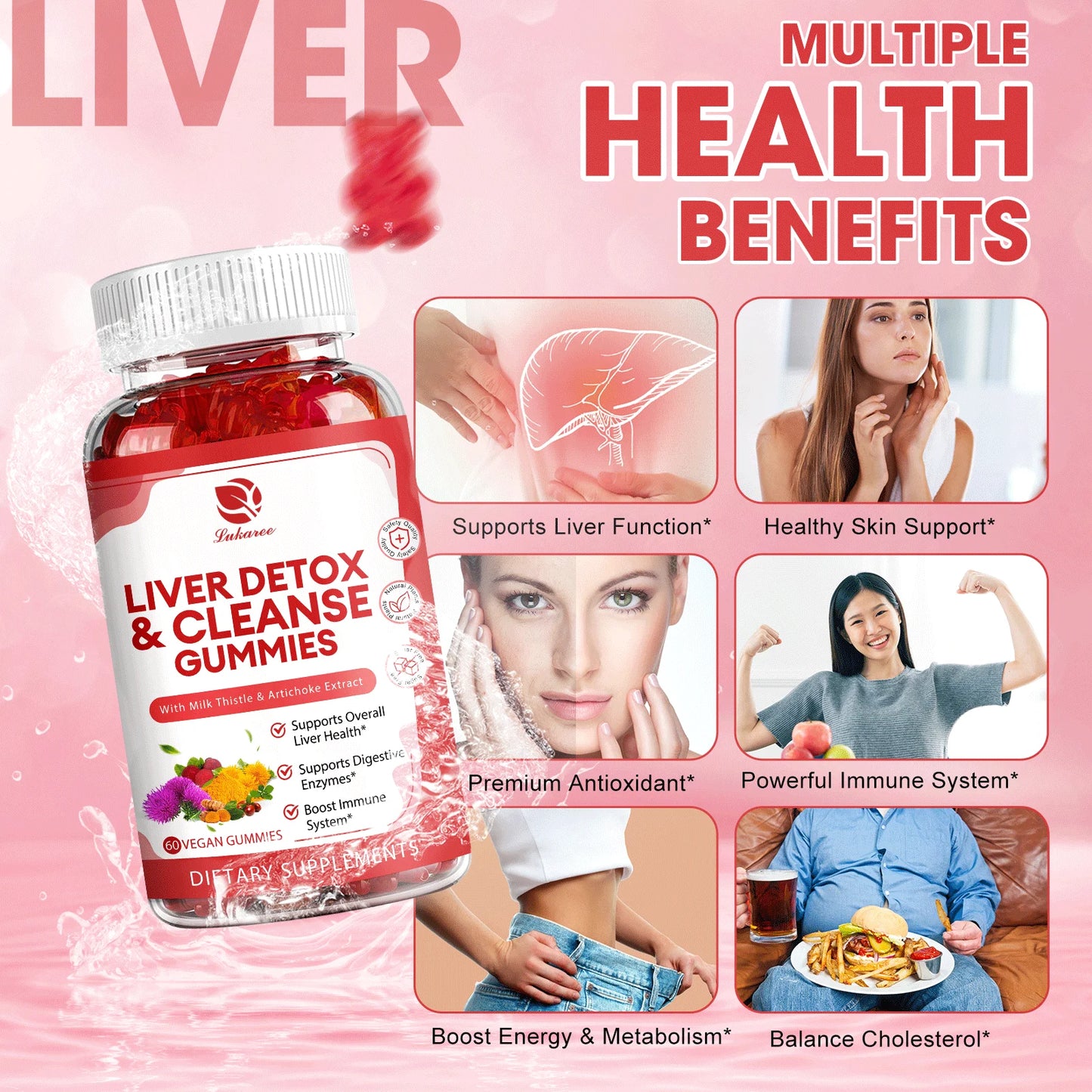 Milk Thistle Extract Gummies – Liver & Detox Support 60ct Peaceful Pleasures Health and Wellness