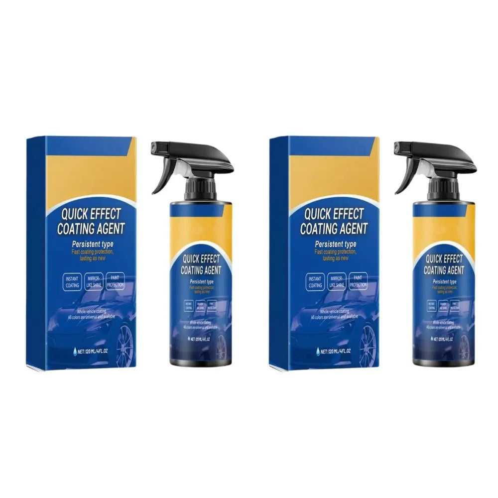 Clean Car Surface Quick-acting Multi-function Renewer Spray 120ml Efficiently Car Coating Spray Wash-free Spray Coating Agent Peaceful Pleasures Health and Wellness 2pcs