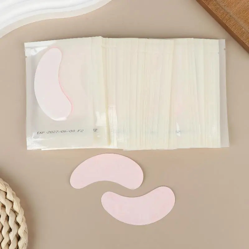 50 Pairs Isolate UV Hydrogel Eyelash Patches Black Lash Gel Pads For Eyelash Extension UV Rays Paper Stickers Wraps Makeup Tools Peaceful Pleasures Health and Wellness Pink