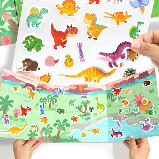 Reusable Kids Sticker Book – Color Learning Toddler Activity Reusable Sticker Book Oasis Select