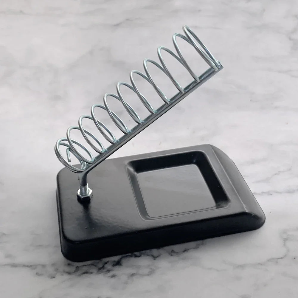 Portable Soldering Iron Stand with Cleaning Sponge | Metal Holder