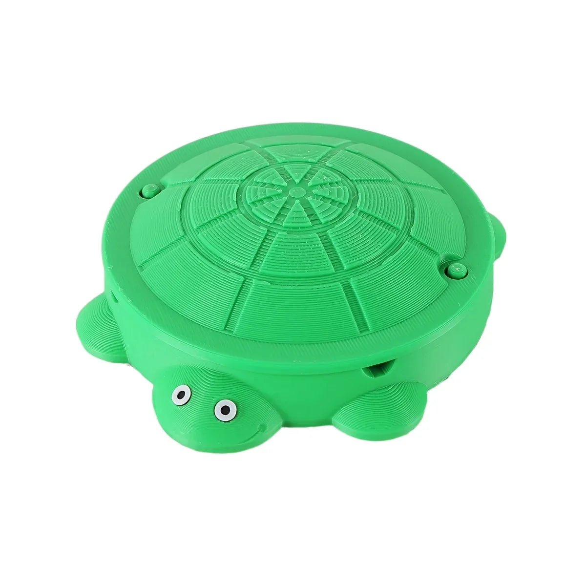 Turtle Themed Home Decor ashtray Orange Green Plastic Storage Container with Opening Lid Long Life Symbol Gift for All Ages Peaceful Pleasures Health and Wellness green