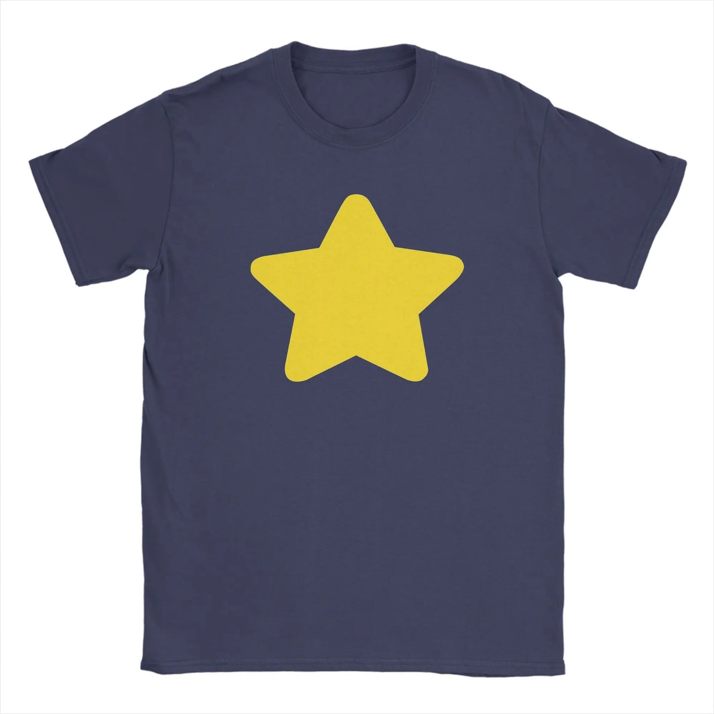 Casual Stevens Universes T-Shirt Men Round Collar Pure Cotton T Shirt Star Short Sleeve Tee Shirt Printed Tops Peaceful Pleasures Health and Wellness Navy Blue S