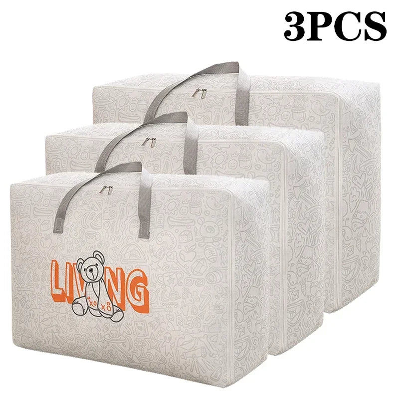 Waterproof Non-Woven Clothes & Quilt Storage Bags | 1–5 Pcs