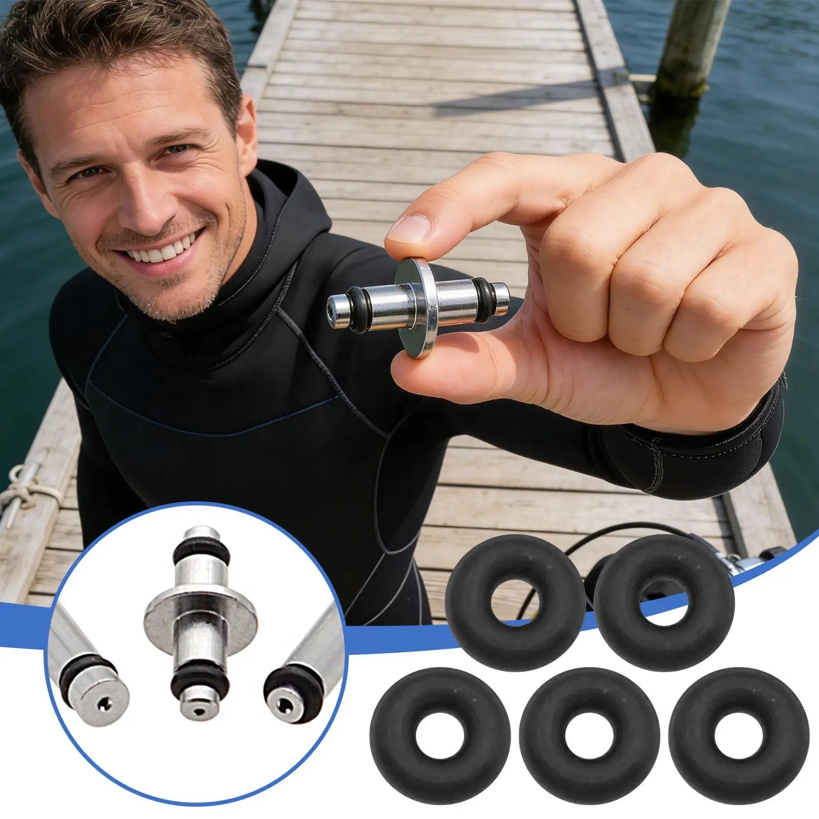 10-Pack Scuba Diving O Rings Rubber Leakproof Replacement Seal for Tank, Underwater Maintenance O-Ring for Divers Instructors Peaceful Pleasures Health and Wellness