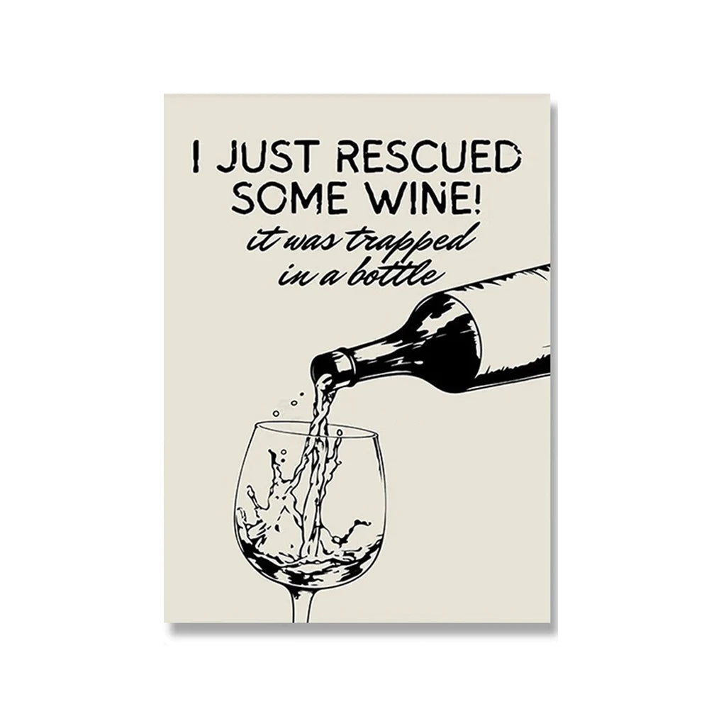 Wine & Cheese Noodles Wall Art Canvas Painting Modern Aesthetic Posters Prints Art for Dorm Kitchen Bar Club Home Decor Unframed Peaceful Pleasures Health and Wellness MD0442 40x50cm Unframed