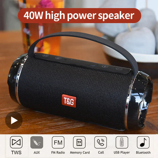 T&G Portable Bluetooth 5.3 Speaker – Waterproof, FM & Subwoofer Portable Bluetooth Speaker Oasis Select