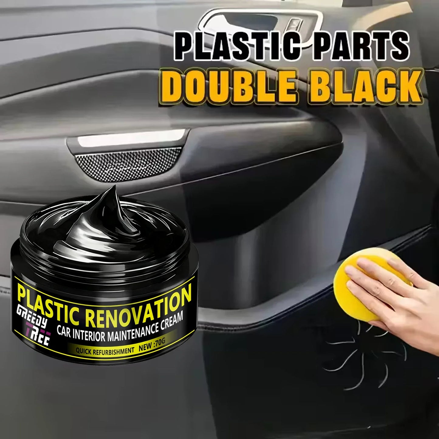 Car Plastic Restorer Polish Paste – Bumper, Tire & Trim