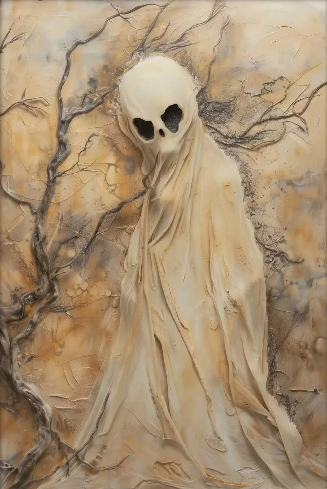 Horror Skeleton Gothic Canvas Poster | Halloween Fantasy Wall Art Gothic Canvas Poster Peaceful Pleasures Health and Wellness ZLH5339 100x150cm No Frame