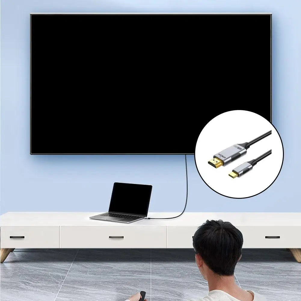 4K USB-C to HDMI Cable 2m – 60Hz, Plug & Play Adapter
